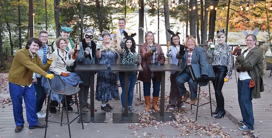 group photo of DEERS cast members outside