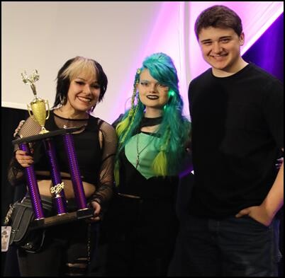 Nicolet College Cosmetology students Raven Carufel and Axle Jacobs, along with student model Isabella Hulsey, clinched third place at America’s Beauty Show.